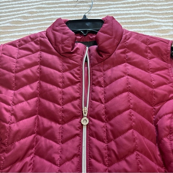 Marc New York Andrew Marc Reese Quilted Synthetic Down Vest Magenta Pink SzXL‎ - Picture 9 of 9